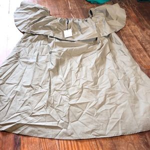 Army green shoulder dress